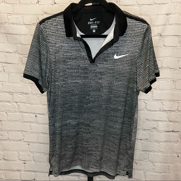 Nike Tops - Nike Dri Fit Printed Polo Size Medium